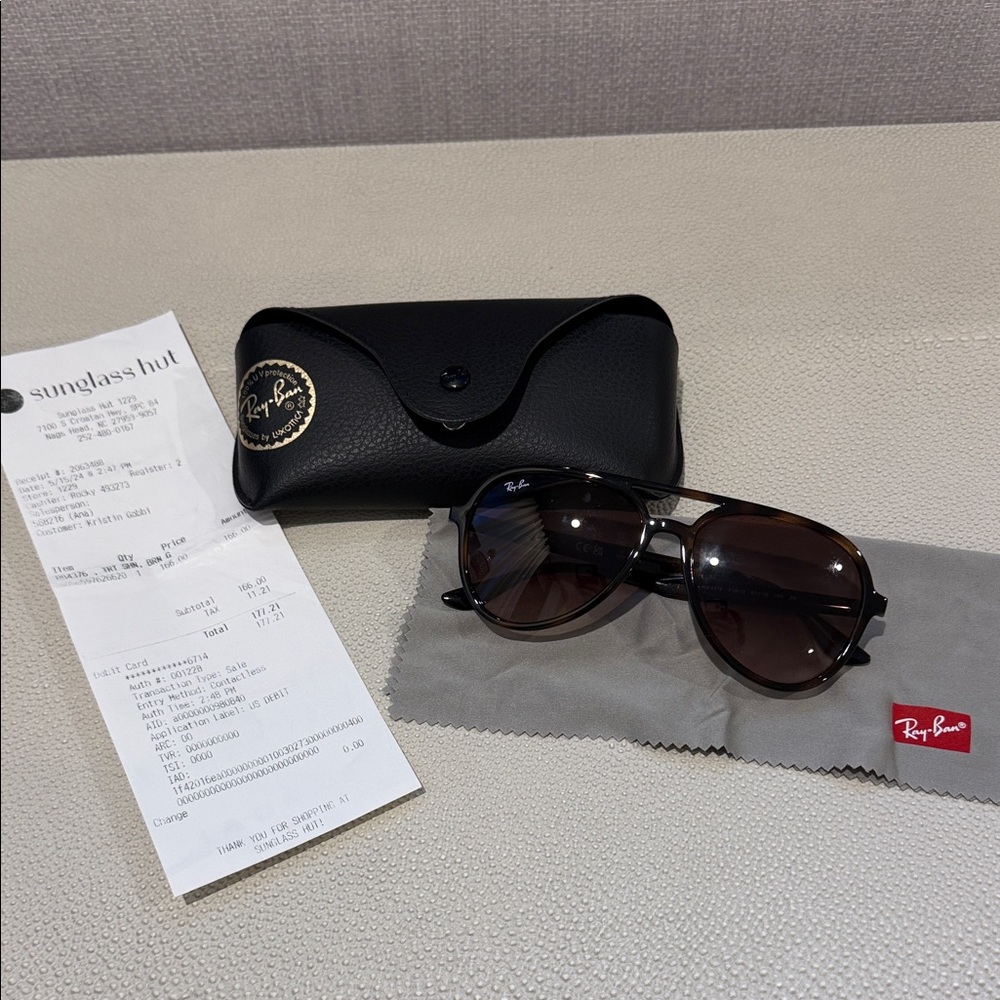Ray-Ban Dark Brown Aviator Sunglasses